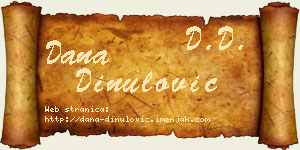 Dana Dinulović vizit kartica